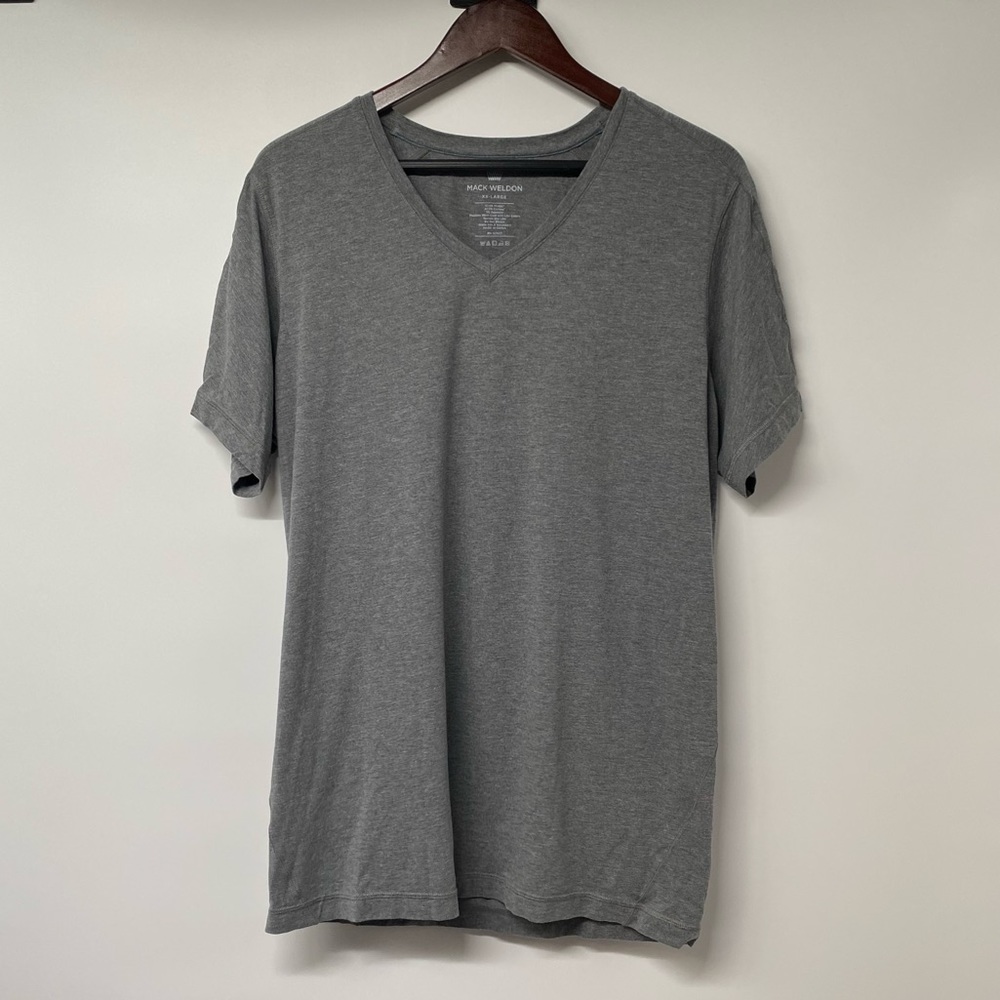 Mack Weldon Gray V-Neck Tee, Size XXL